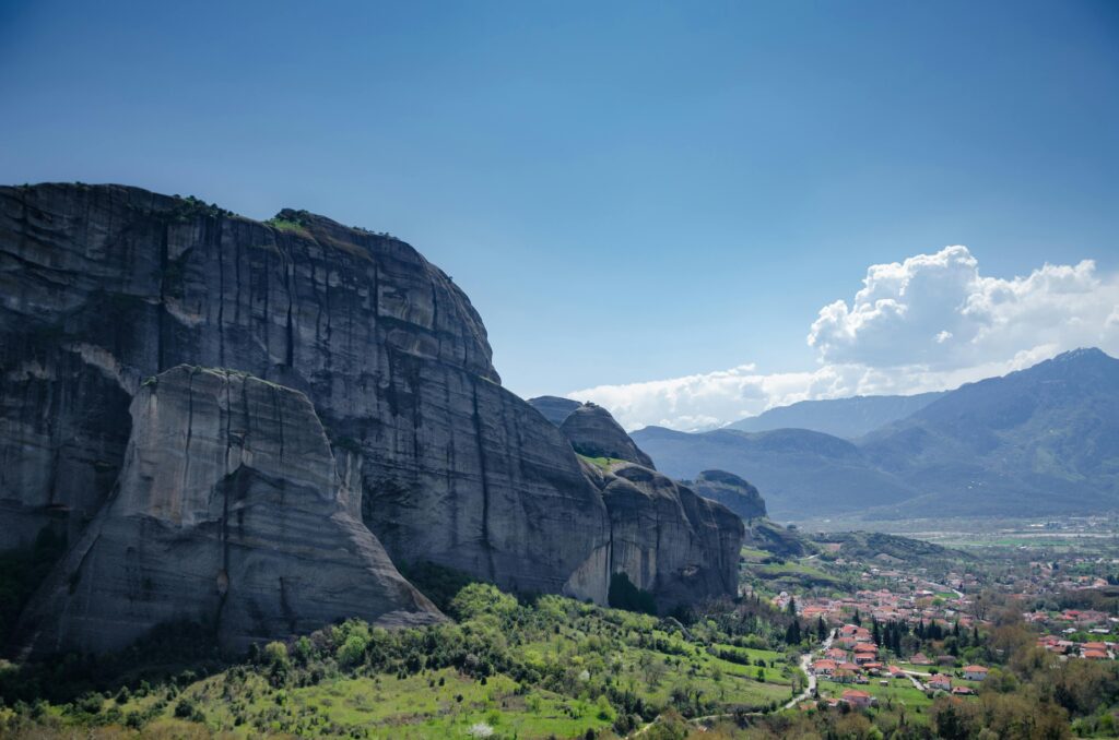 Landscape of Meteora, Greece — one of Chantale’s mindful places that inspire her therapeutic approach.